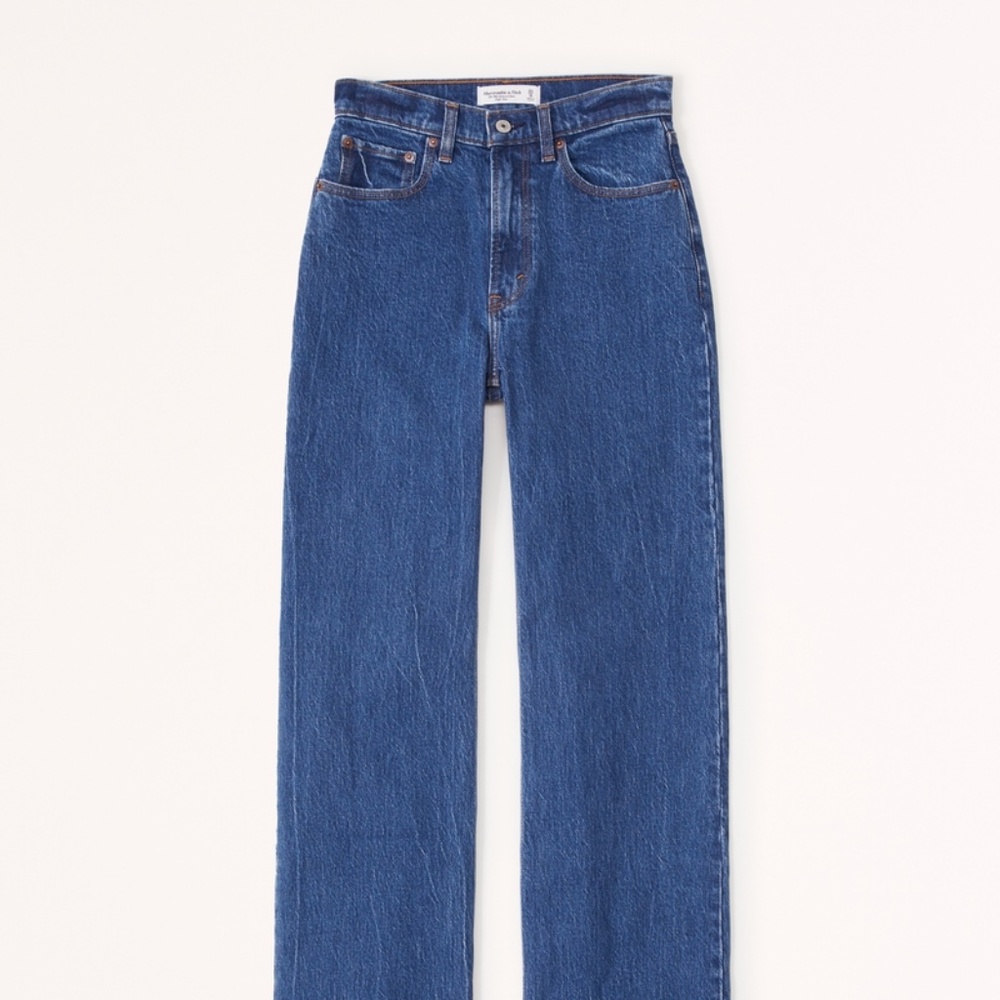 Classic High-Rise Straight Leg Jeans - Blue